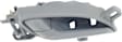 Front Or Rear, Driver Side Gray bezel with silver lever Interior Door Handle