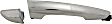 Front, Passenger Side Exterior Door Handle, Chrome, Without Key Hole, With Cover