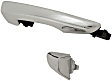 Front, Passenger Side Exterior Door Handle, Chrome, Without Key Hole, With Cover