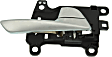 Front, Passenger Side  Silver Interior Door Handle