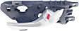 2013-2018 Hyundai Santa Fe Sport - Front, Passenger Side Silver Interior Door Handle, With door lock button