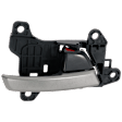 Front Or Rear, Passenger Side Black bezel with silver lever Interior Door Handle