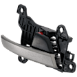 Front Or Rear, Passenger Side Black bezel with silver lever Interior Door Handle