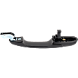 Front, Driver Side Smooth Black Exterior Door Handle, Without Key Hole