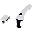 Front, Passenger Side Exterior Door Handle, Chrome, Without Key Hole, With Cover