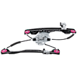 Front, Driver Side Window Regulator, Power, With 6-Prong Connector