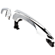 Rear, Passenger Side Exterior Door Handle, Chrome, Without Key Hole, With Cover
