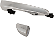 Rear, Passenger Side Exterior Door Handle, Chrome, Without Key Hole, With Cover, Without Keyless System