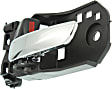 Front or Rear, Driver Side Interior Door Handle, Black Bezel with Chrome Lever, Without Door Lock Hole, 6 Cyl., 3.5L Engine