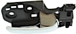 Front or Rear, Passenger Side Interior Door Handle, Beige Bezel with Chrome Lever, With Door Lock Button
