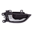 Rear, Driver Side Chrome Lever with Textured Black Bezel Interior Door Handle