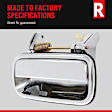 Rear, Passenger Side Exterior Door Handle, Chrome, Without Key Hole, LX Model
