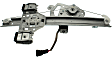 Rear, Passenger Side Power Window Regulator, With Motor