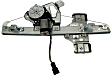 Rear, Passenger Side Power Window Regulator, With Motor