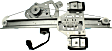 Rear, Driver Side Power Window Regulator, With Motor