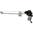 Rear, Passenger Side Window Regulator, Power, With 2-Prong Connector
