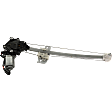 Rear, Driver Side Window Regulator, Power, With 2-Prong Connector