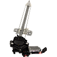 Rear, Driver Side Window Regulator, Power, With 2-Prong Connector