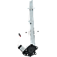 Rear, Passenger Side Power Window Regulator, With Motor