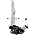 Rear, Driver Side Power Window Regulator, With Motor