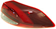 Passenger Side, Outer Tail Light, with Bulb, LED, Clear and Red Lens