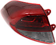 Driver Side, Outer Tail Light, with Bulb, LED, Clear and Red Lens