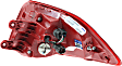Driver Side, Outer Tail Light, with Bulb, LED, Clear and Red Lens
