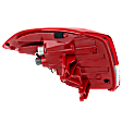 Passenger Side, Outer Tail Light, with Bulb, Halogen, Red Lens