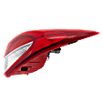 Passenger Side, Outer Tail Light, with Bulb, Halogen, Red Lens