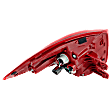 Passenger Side, Outer Tail Light, with Bulb, Halogen, Red Lens