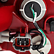 Passenger Side, Outer Tail Light, with Bulb, Halogen, Red Lens