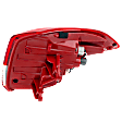 Driver Side, Outer Tail Light, with Bulb, Halogen, Red Lens