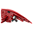 Driver Side, Outer Tail Light, with Bulb, Halogen, Red Lens