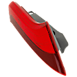 Passenger Side, Upper Tail Light, with Bulb, Halogen, Clear and Red Lens