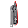 Driver Side, Upper Tail Light, with Bulb, Halogen, Clear and Red Lens