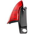 Driver Side, Upper Tail Light, with Bulb, Halogen, Clear and Red Lens