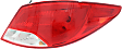 Passenger Side Tail Light, with Bulb, Halogen, Clear and Red Lens, Sedan