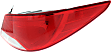 Passenger Side Tail Light, with Bulb, Halogen, Clear and Red Lens, Sedan