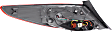 Passenger Side Tail Light, with Bulb, Halogen, Clear and Red Lens, Sedan