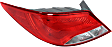 Driver Side Tail Light, with Bulb, Halogen, Clear and Red Lens