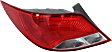 Driver Side Tail Light, with Bulb, Halogen, Clear and Red Lens
