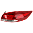 2017-2018 Hyundai Elantra - Passenger Side, Outer Tail Light, with Bulb, Halogen, Clear Lens