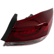 Passenger Side, Outer Tail Light, with Bulb, LED, Clear Lens, 4 Cyl., 2.0L Engine