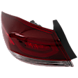 Driver Side, Outer Tail Light, with Bulb, LED, Clear Lens, 4 Cyl., 2.0L Engine