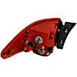 Passenger Side, Outer Tail Light, with Bulb, Halogen, Clear and Red Lens, Except Sport Model