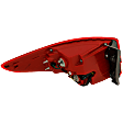 Passenger Side, Outer Tail Light, with Bulb, Halogen, Clear and Red Lens, Except Sport Model