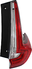 Passenger Side, Outer Tail Light, with Bulb, Halogen, Clear and Red Lens