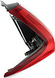 Driver Side, Outer Tail Light, with Bulb, Halogen, Clear and Red Lens