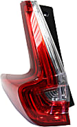 Driver Side, Outer Tail Light, with Bulb, Halogen, Clear and Red Lens, CAPA CERTIFIED