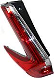 Driver Side, Outer Tail Light, with Bulb, Halogen, Clear and Red Lens, CAPA CERTIFIED